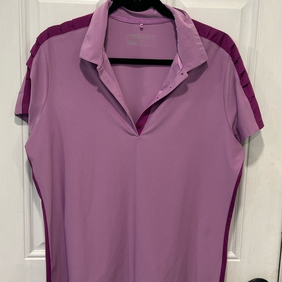 Nike Golf Tour Performance Dri-Fit Short Sleeve Purple Polo Shirt Lightweight XL - Picture 1 of 6